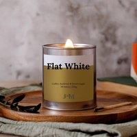 JAAM Flat White Crackle Wick Candle in Silver