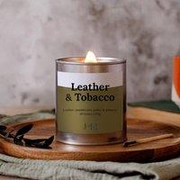 JAAM Leather & Tobacco Crackle Wick Candle in Silver