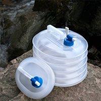 Quipulse Outdoor Large Capacity Collapsible Water Bucket in Clear