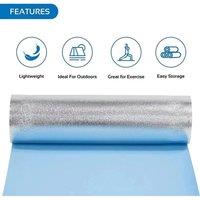 EONLION Camping Foil Mat Roll Up Sleeping Tent Pad in Blue