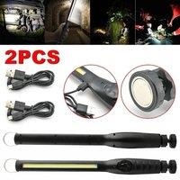 SPETLEK 2pcs Portable COB LED Work Light in Black