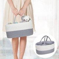 SPETLEK Stylish Nursery Storage Basket Grey white | Size: Large