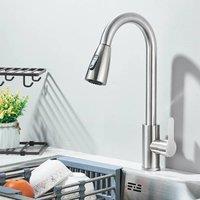 NESTLUNE 360 Kitchen Sink Mixer Taps Pull Out Spout Spray Single in Silver | Size: 10000mm x 520mm