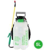 FLAVORA 5L Knapsack Pressure Sprayer Weed Killer Garden Chemical Pump in White | Size: 1 Pack