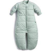 ergoPouch 100% GOTS Winter Long Sleeved 2 in 1 Sleeping Suit Bag - 2.5 TOG Sage in Light Green | Size: 8-24 m
