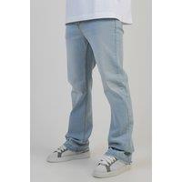 SikSilk Men's Flare Fit Jeans in Light Blue | Size: 34R