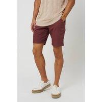 Brave Soul Men's Cotton Twill Chino Shorts in Plum | Size: Large