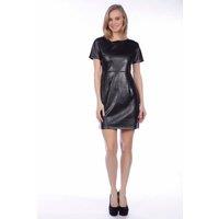 Cutie London Women's Statement Faux Leather Mini Dress in Black | Size: 10