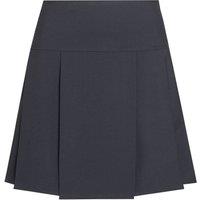 David Luke Women's Permanent Pleated School Skirt in Navy | Size: W22 L18