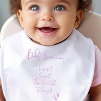 Aye Do Gifts Women's Personalised So Perfect So Sweet Baby Outfit - Bib in White