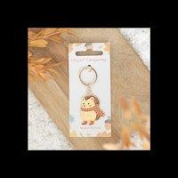 KDMD Women's Hazel Hedgehog Alloy Enamel Keyring Woodland Keychain