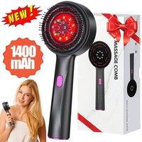 NESTLUNE Women's Electric Scalp Massage Comb Red Light Hair Growth in Grey | Size: 100g