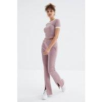 Tommy Life Women's Relaxed Straight-leg Sweatpants in Mauve | Size: XL