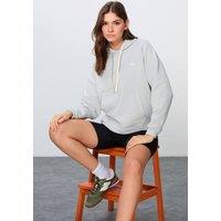 Tommy Life Women's Oversized Hooded Sweatshirt With Pocket in Light Grey | Size: XL