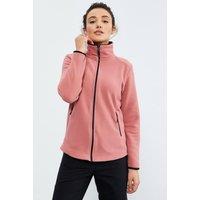 Tommy Life Women's Plush Zip-Front Sweatshirt in Dusty Pink | Size: 2XL