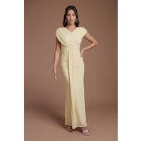 Coast Women's Wrap Front Contour Collective Bridesmaid Dress in Lemon | Size: 14