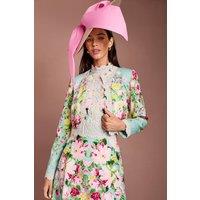 Coast Women's Lisa Tan Printed Jacket in Sage | Size: 18