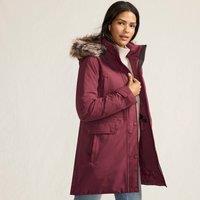 Lands' End Women's Expedition Down Parka in Burgundy | Size: 14-16