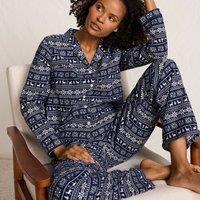 Lands' End Women's Pure Cotton Flannel Pyjama Set | Size: 14-16