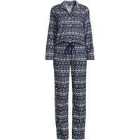 Lands' End Women's Plus Pure Cotton Flannel Pyjama Set | Size: 20-22