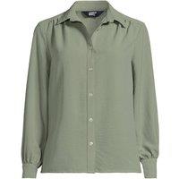 Lands' End Women's Creaseless Long Sleeve Shirt in Pale Green | Size: 10-12
