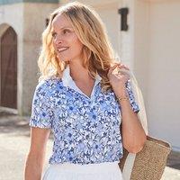 Lands' End Women's Short Sleeve Supima Polo Shirt | Size: 14-16