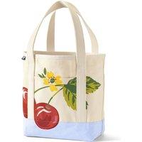 Lands' End Women's Medium Print Open Top Canvas Tote Bag in Ecru