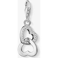 THOMAS SABO Women's Silver Cubic Zirconia Double Heart Charm 0863-051-14