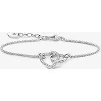 THOMAS SABO Women's Together Heart Bracelet A1648-051-14-L19V in Silver