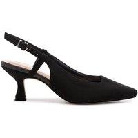 Paradox London Women's Fervora' Wide Fit Mid Heel Chisel Toe Sling Backs in Black | Size: 8E