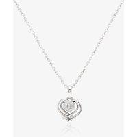 Rosa Lea Women's Pave Wrapped Heart Pendant BJ-P3132C in Silver | Size: 18 inches