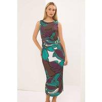 Star by Julien Macdonald Women's Floral Wrap Maxi Dress in Chocolate | Size: 22