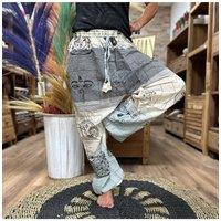 KDMD Women's Himalayan Print Yoga & Festival Pants Unisex 100% Cotton in Grey