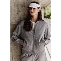 Tommy Life Women's Oversized Zip-collar Sweatshirt & Pants Set in Grey | Size: Large