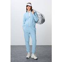 Tommy Life Women's Oversized Zip-collar Sweatshirt & Pants Set in Baby Blue | Size: XL