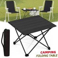 SPETLEK Portable Folding Camping Table & Storage Bag BBQ Kitchen in Black | Size: 0-12 m