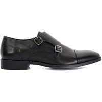 Dune London Men's 'Satchin' Leather Monk Straps in Black | Size: 6