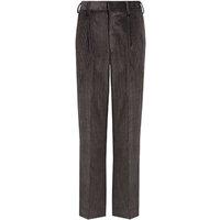 David Luke Men's Junior Cord School Trousers in Grey | Size: 32L