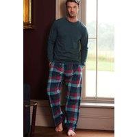 British Boxers Men's 'Montrose' Check Brushed Cotton Pyjama Trousers | Size: Small