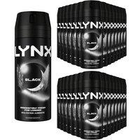 Lynx Men's Black Body Spray Deodorant 48Hrs HD Fragrance 150ml, 30 Pack