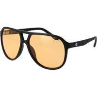 Champion Men's CU5134-58C01 Square/Rectangle Sunglasses in Dark Brown