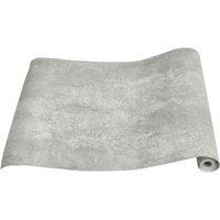 Living and Home 5M x 60Cm Industrial Cement PVC Wallpaper Self Adhesive in Grey | Size: 5M x 60 cm
