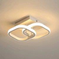 Pheashine 25cm Double Ring LED White Ceiling Light 22W 6500K Aluminum Iron