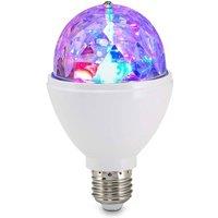 BRILONER Disco Light RGB LED Light Bulb E27 Colour Changing Rotating Party Lamp in White