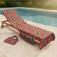 OHS Leopard Beach Towel with Bag Quick Dry Absorbent Travel Spa