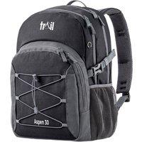 Trail Outdoor Leisure Trail 30L Backpack Multi Pocket Daypack School Work Hiking Bag in Black