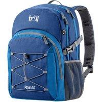 Trail Outdoor Leisure Trail 30L Backpack Multi Pocket Daypack School Work Hiking Bag in Blue
