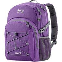 Trail Outdoor Leisure Trail 30L Backpack Multi Pocket Daypack School Work Hiking Bag in Purple