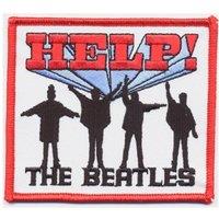Beatles Patch Help Album Band Logo new Official woven Patch (9cm x 8cm) in White | Size: 9 cm x 8 cm