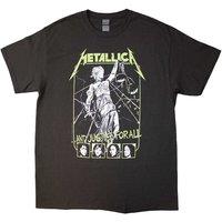Metallica Justice For All Faces T-Shirt in Grey | Size: Medium